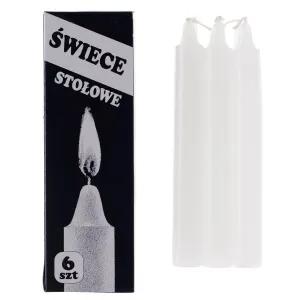 Stolní svíčka Bispol - bílá 190 mm o průměru 20 mm