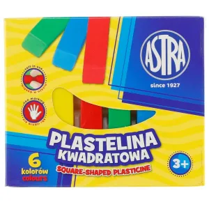 Astra plastelína 6 barev čtvercový mix (83811908)