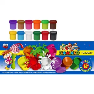 Plameňákové barvy na plakáty 12 barev x 20 ml