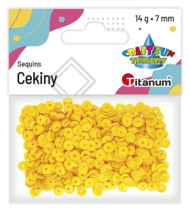 Titanum Craft-Fun Series Kulaté pastelově žluté flitry