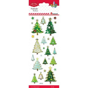 Vánoční samolepky Titanum Craft-Fun Series Vánoční stromky (EVC-08)