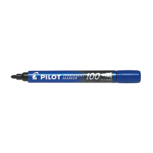 Permanentní popisovač Pilot, modrý kulatý hrot (SCA-100-L)