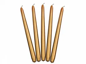Svíčka Partydeco v kuželu - zlatá 290 mm (SDMET-019)