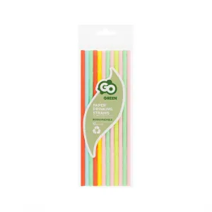 Papírová brčka Godan, pastelový mix 6x197mm/12ks. 12 ks (SG-RPPM12)