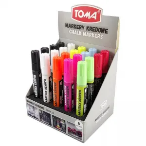 Specializovaný popisovač Tom's bílá křída, bílý 4,5mm kulatý hrot (To-292)