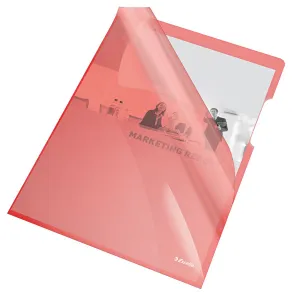 Složka Esselte A4 barva: červená typ L 150 mic. (55433)