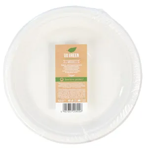 Jednorázový talíř Arpex s cukrovou třtinou 23 cm o průměru 230 mm 6 ks (KG8006)