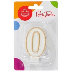 Arpex Narozeninová svíčka NUMBERS BÍLÁ (D9906-0)