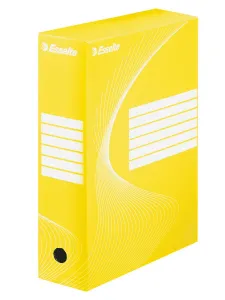 Archivní krabice Esselte A4 - žlutá 245 mm x 100 mm x 345 mm