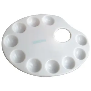 Titanová malířská paleta 230x170 mm 10 dutin plastová bílá