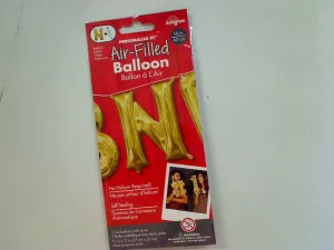 Amscan fóliový balónek mini písmeno N zlatý (3303901)