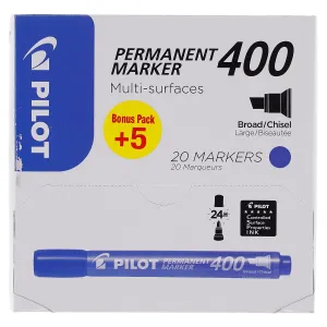 Permanentní popisovač Pilot, modrý, s tvrdým hrotem (PISCA-400-L-XXL)