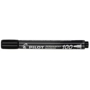 Permanentní popisovač Pilot, černý kulatý hrot (PISCA-100-B)