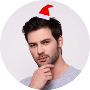 Arpex mini čepice Santa Claus 2 ks - červená (sm8007)