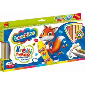 St.Majewski BAMBINO trojhranné pastelky 24 barev (5903235003240)