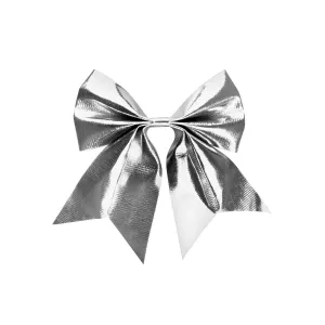 Stříbrná metalizovaná mašle Arpex, 20 cm (BN5373SRE-0486)