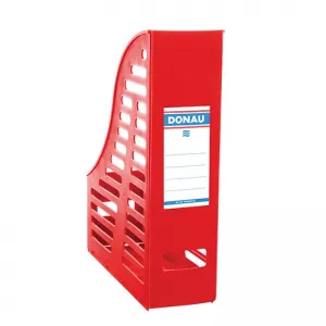 Vertikální box na dokumenty Donau A4 - červený 5mm x 245mm x 315mm (7464001-04)