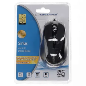 Myš Esperanza EM102k Sirius 3D - černá (em102k)