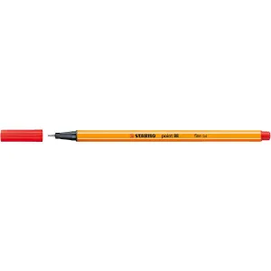 Inkoustové pero Stabilo, červené 0,4 mm, 1 barva (88/40)