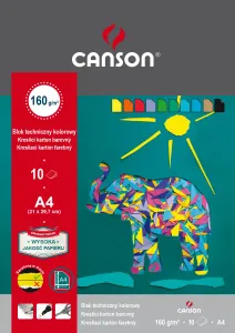Canson technický barevný blok A4 mix 160g 10k 210mm x 297mm (400075209)