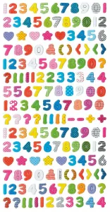 Titanum Craft-Fun Series vypouklé samolepky s čísly, značky (JN-D20)