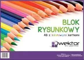 Kreslicí blok Wektor A3 barevný 80g 20k
