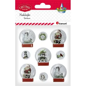 Titanum Craft-Fun Series Vánoční samolepky sněhové koule (4697-4)