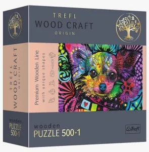 Trefl dřevěné prostorové puzzle Barevné štěně 500 el. (20160)