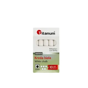 Titanová školní křída bílá 10 ks kulatá ?10 mm