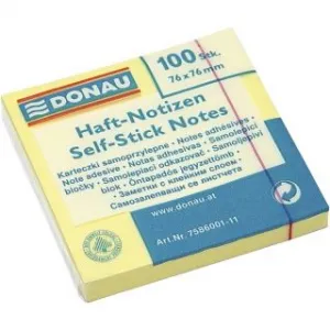 Žluté samolepicí bločky Donau 100 ks 76 mm x 76 mm (7586001)