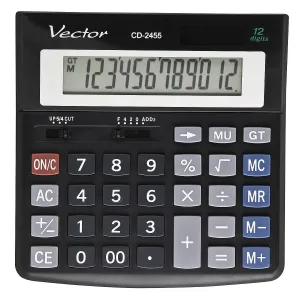 Stolní kalkulačka Vector cd2455 (KAV CD-2455 BLK)