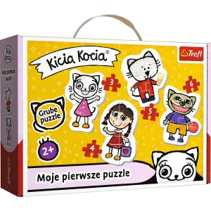 Puzzle Trefl Veselá kočičí rodinka 3, 4, 5, 6 el. (36088)