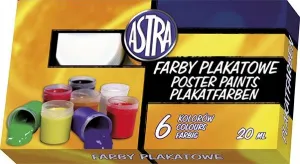 Barva plakátových barev Astra: mix 20 ml 6 barev. (301109001)