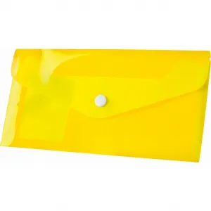 Tetis plastová složka s klipem pp obálka DL barva: žlutá 140 mic. 110 mm x 220 mm (BT612-Y)