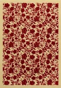 Dekorační papír (vizitkový) Galeria Papieru velur roses burgundy - kraft A4 - burgundy 275g (208413)