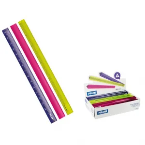 Plastové trojúhelníkové pravítko Milan ACID 15 cm (351260C)