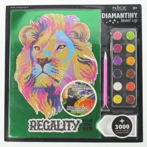 Russel Level up dětská kreativní sada diamantová mozaika - lev (96001)