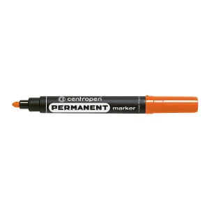 Permanentní popisovač Centropen, oranžový 2,5mm kulatý hrot (8566)