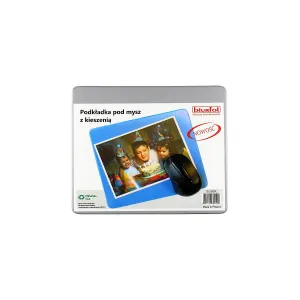Podložka pod myš Biurfol - stříbrná 220 mm x 180 mm (KPM-1-01)