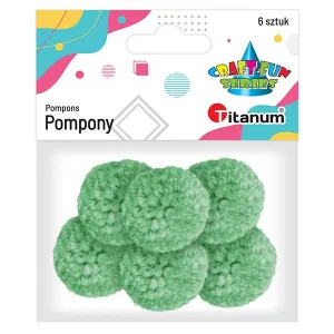 Titanum Craft-Fun Series pastelové mátové bambulky 6 ks (DIY19308)