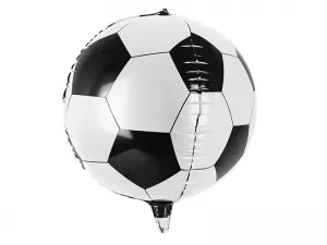 Fóliový balónek Partydeco ball bílý a černý 40 cm (FB19)