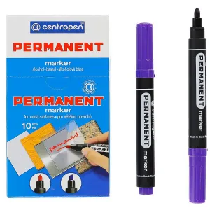 Permanentní popisovač Centropen, fialový 2,5mm kulatý hrot (8566)