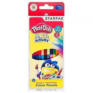 Starpak Play Doh trojhranné tužky, oboustranné, 24 barev 24 barev (453908)