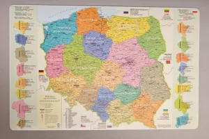 Stolní podložka Zachem mapa Polska - mix 580mm x 380mm