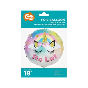 Fóliový balónek Godan s jednorožcem Happy Birthday 18cal (FG-OPJS)