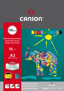 Canson technický barevný blok A3 mix 160g 10k 297mm x 420mm (400075230)