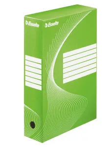 Archivní krabice Esselte A4 - zelená 245 mm x 80 mm x 345 mm