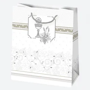 Pol-mak dárková taška dekorativní brokátu přijímání 190mm x 230mm x 105mm (t4b)