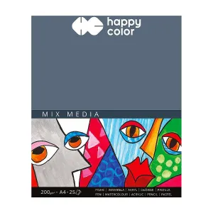Happy Color Mix Media kreslící podložka A4 bílá 200g 25k (HA 3720 2030-A25)