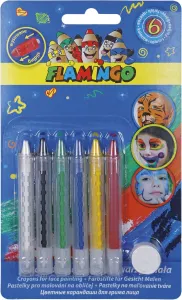 Pastelky na malování obličeje s plameňáky rozšiřitelné 6 barev.